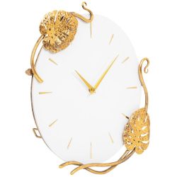 Часы настенные Monstera Deliciosa (Монстера) Айс Амбер