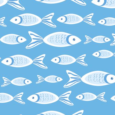 Голубые рыбки