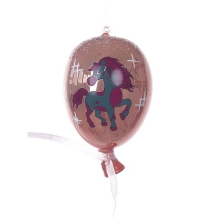 GAEM Украшение новогоднее "Воздушный шарик с лошадкой", L7 W7 H11 см