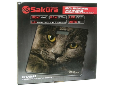 Весы напольные электронные до 180кг "Кошка" Ultraslim
