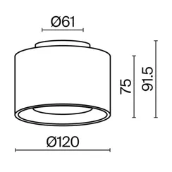 Потолочный светильник Планета / Planet 16 Вт 4000 К 90° Technical c009cw-l16w4k