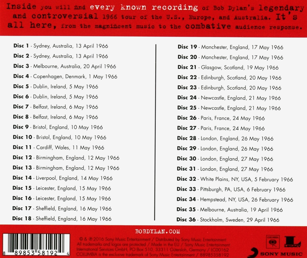 Bob Dylan / The 1966 Live Recordings (36CD)