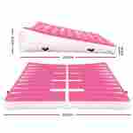 Надувной гимнастический мат-коврик «Старт» для занятий 2×2×0,4 м, розовый