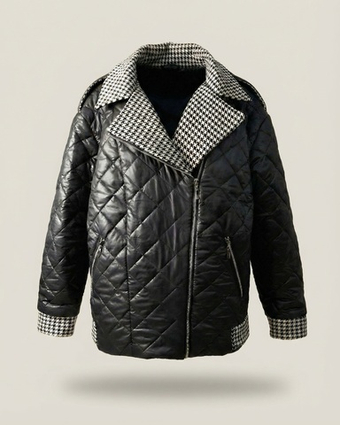 Куртка- косуха с акцентными лацканами