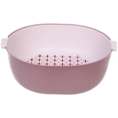 Дуршлаг пластиковый «SEGRETO» 32*25*11,5см пыльная роза