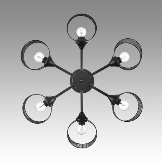 8238/6C COUNTY LN26 310 черный металл Люстра потолочная Е27 6*60W 220V TIDINA