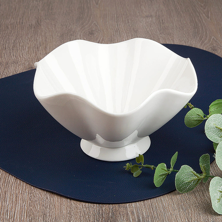 Салатник на ножке " " 15*15*8см. v=350мл. (min6) (фарфор) (транспортная упаковка)