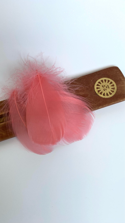 Гусиные перья 5-13 см фламинго 20шт.