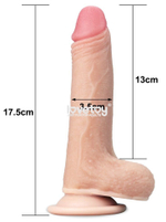 Телесный фаллоимитатор Sliding Skin Dual-Layered 7.0 - 17,5 см