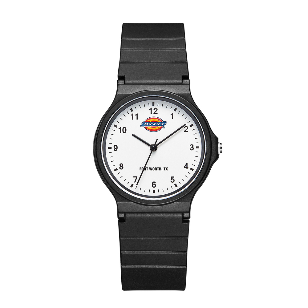 Dickies Wrist Watch Quartz Movement Rubber Band Strap White Dial Women"s Watch