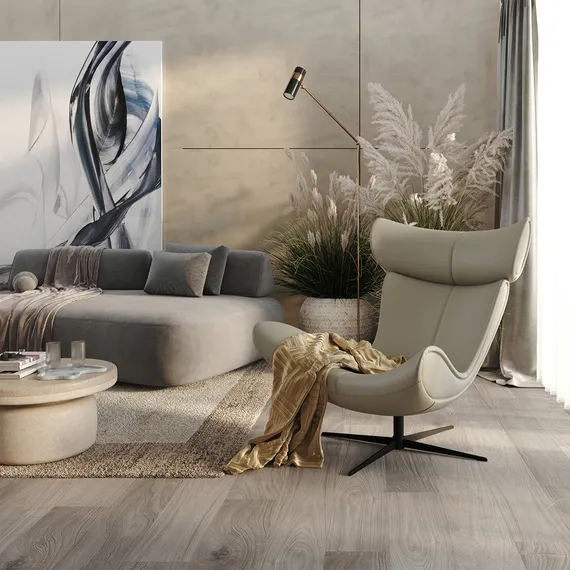 Кресло Toro, бежевая экокожа