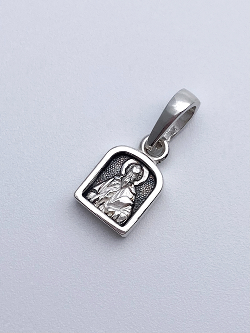 Образок из серебра/Чернение/С подвижным ухом/Савва Сторожевский