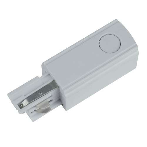 UBX-A02 SILVER 1 POLYBAG Ввод питания для шинопровода. Трехфазный. Левый. Цвет — серебряный. Упаковка — полиэтиленовый пакет.