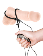 Лассо для электростимуляции со стимулирующим пультом Electro Loops (Цвет: черный с серебряным)