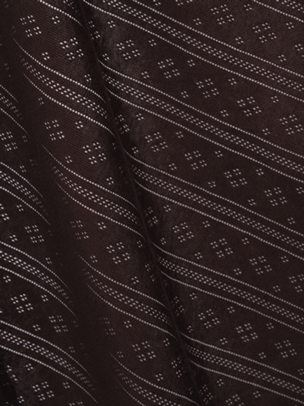 Рибана ажурная цвет шоколад, хлопок с эластаном