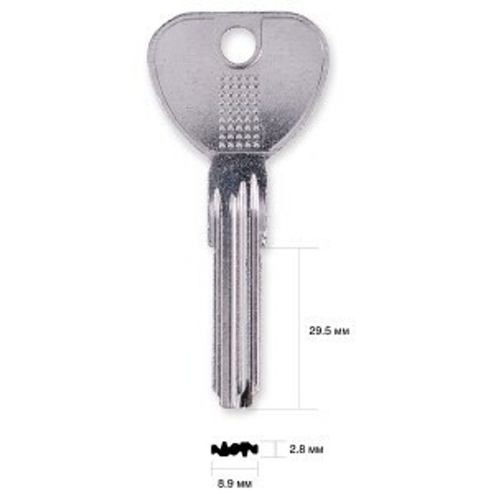 Заготовка вертикального ключа 13632 Titan TT20 K56
