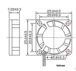 Вентилятор GDSTIME - 2Pin/2.5см/5V