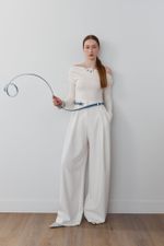 БАЗОВЫЙ ТОНКИЙ РЕМЕНЬ С МЯТОЙ ПРЯЖКОЙ BLUE