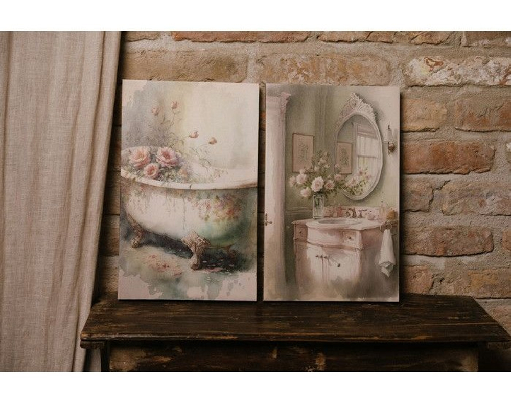 Панно "Ретро Ванна" 2 вида 22x35x2,5см