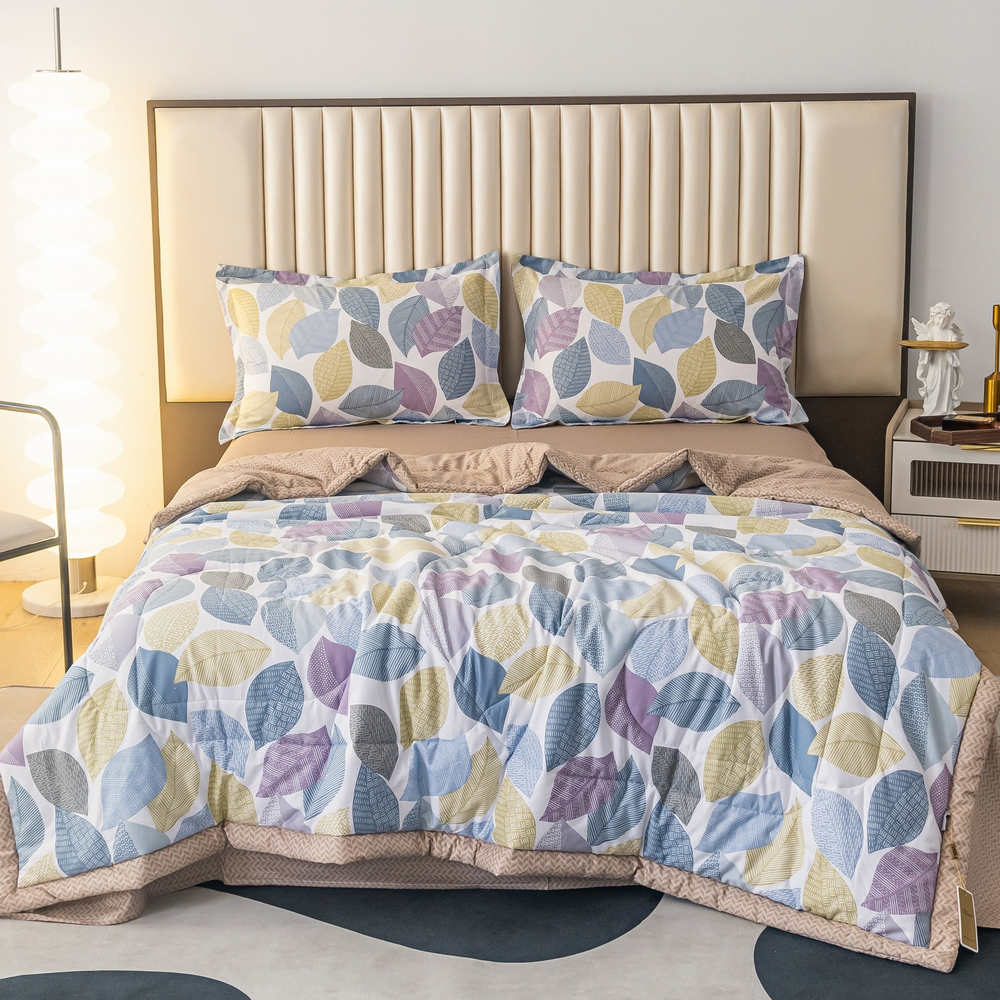 Комплект постельного белья Сатин с Одеялом 100% хлопок 160x80 на резинке OBR148