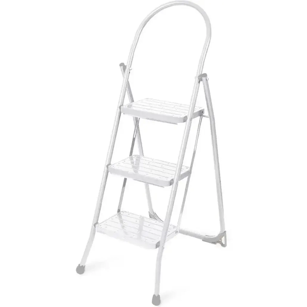 Стремянка с широкими ступенями СМШ3 (СМШ3/Б белый)