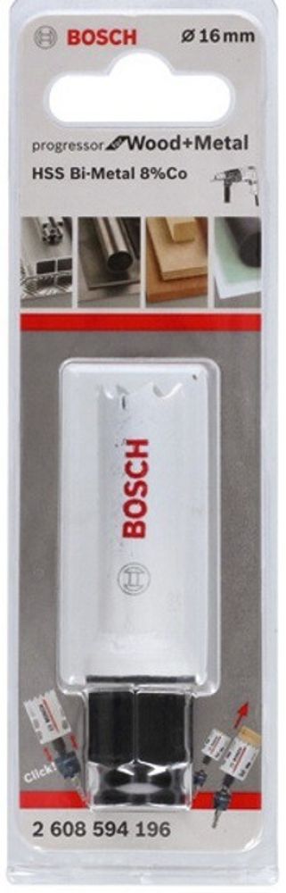 Биметаллическая коронка BOSCH BiM PROGRESSOR 16 mm, NEW