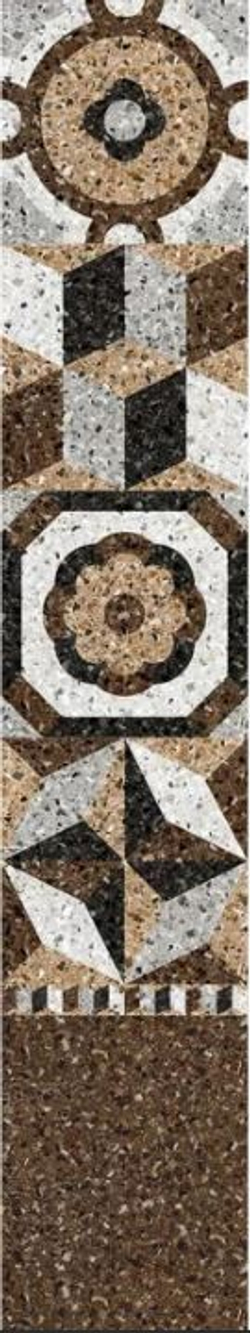 Панель ПВХ фотопечать Террацо темный узор 1 2700х250мм