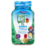 VitaFusion, FiberWell Fit, витамины, без сахара, вкус натурального персика, малины и ягод, 90 жевательных таблеток