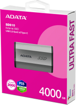 Внешний SSD USB 3.2 Gen 2 Type-C ADATA SD810-4000G-CSG