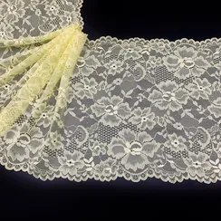 Кружево эластичное желтое 23 см, Китай