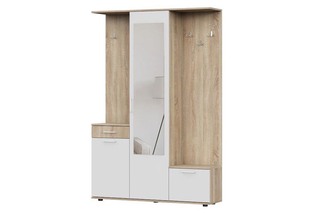 Готовая прихожая Пети дуб сонома / белый