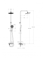 Душевая стойка со смесителем BelBagno MARINO-VSCM-GM