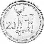 Грузия, монета 20 тетри, 1993 г.