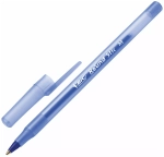 Ручка шариковая BIC "Round Stic", СИНЯЯ, корпус голубой, узел 1мм, линия письма 0,32 мм