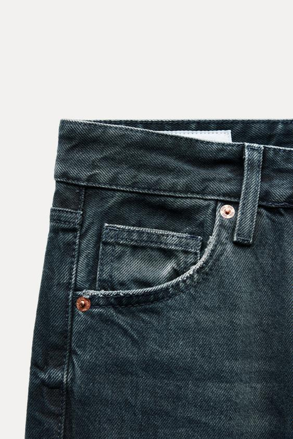 ZARA ДЖИНСЫ TRF WIDE LEG СО СРЕДНЕЙ ПОСАДКОЙ, ЦВЕТ НОЧНОГО НЕБА