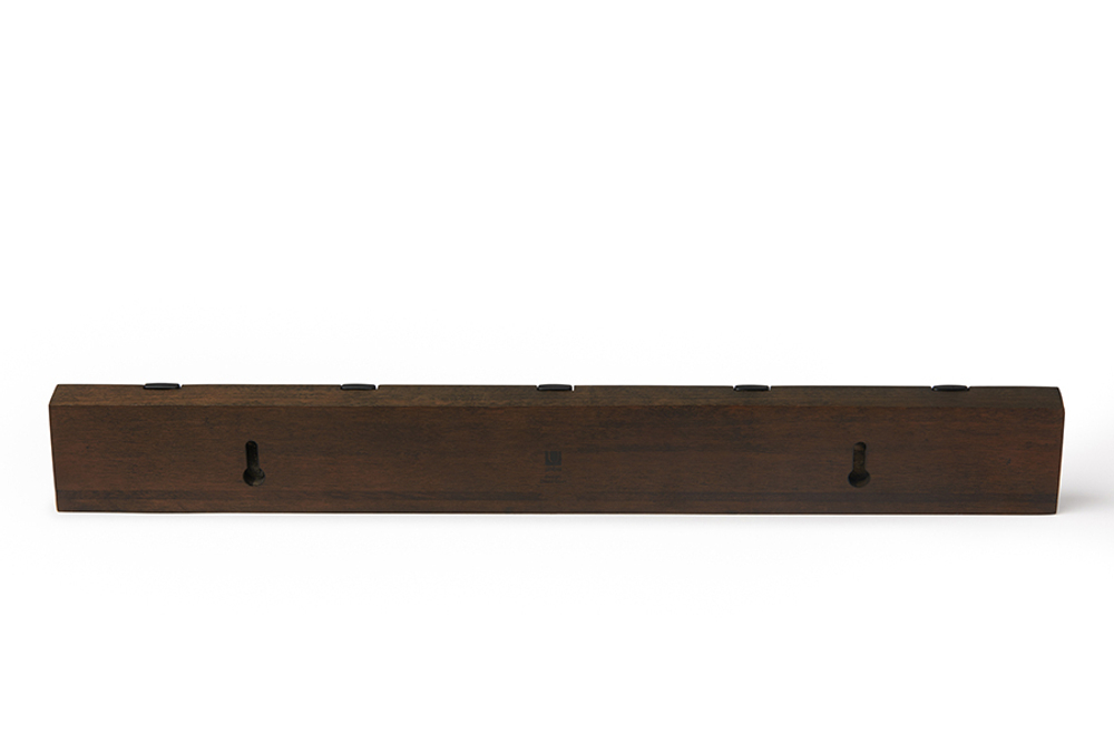 Вешалка настенная flip, 50,8 см, черная/орех, 5 крючков