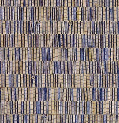 Обои из джута и фольги синие 40322