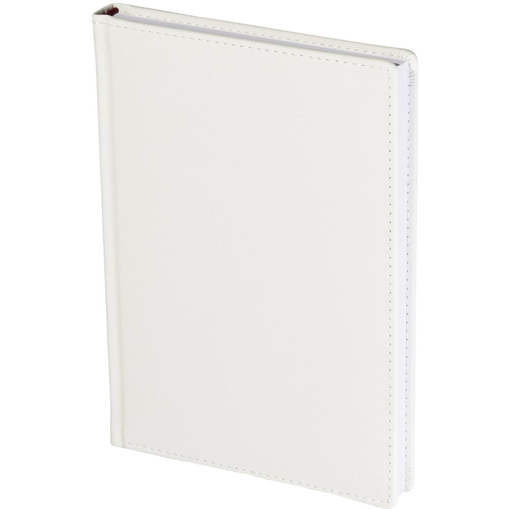 Ежедневник недатированный А5+, 136л, VELVET белый  3-115/23