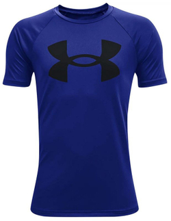 Футболка для мальчика теннисная Under Armour Tech Big Logo SS - небесный