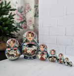 Матрёшка "Русская зима" 7мест 17см