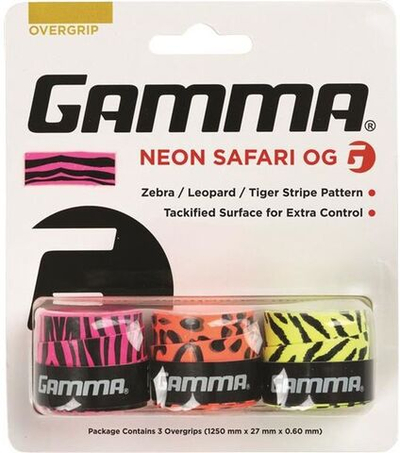 Намотки теннисные Gamma Neon Safari pink/orange/yellow 3P