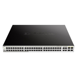 Коммутатор D-Link DGS-1210-52MP / FL1A Управляемый L2 коммутатор с 48 портами 10 / 100 / 1000Base-T и 4 комбо-портами 100 / 1000Base-T / SFP (48 портов PoE 802.3af / at, PoE-бюджет 370 Вт)