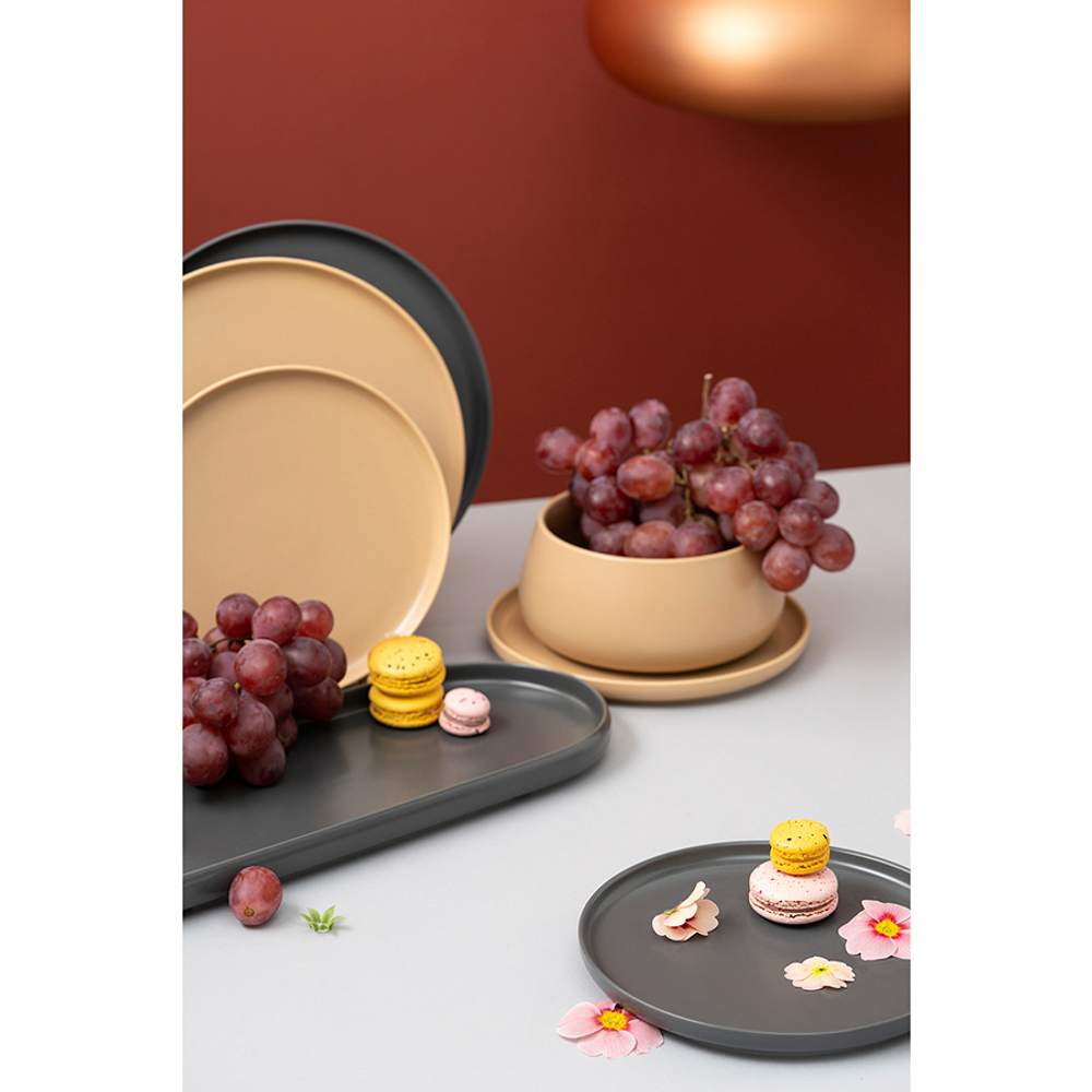 Набор тарелок 2шт 20см Tkano Essential темно-серый