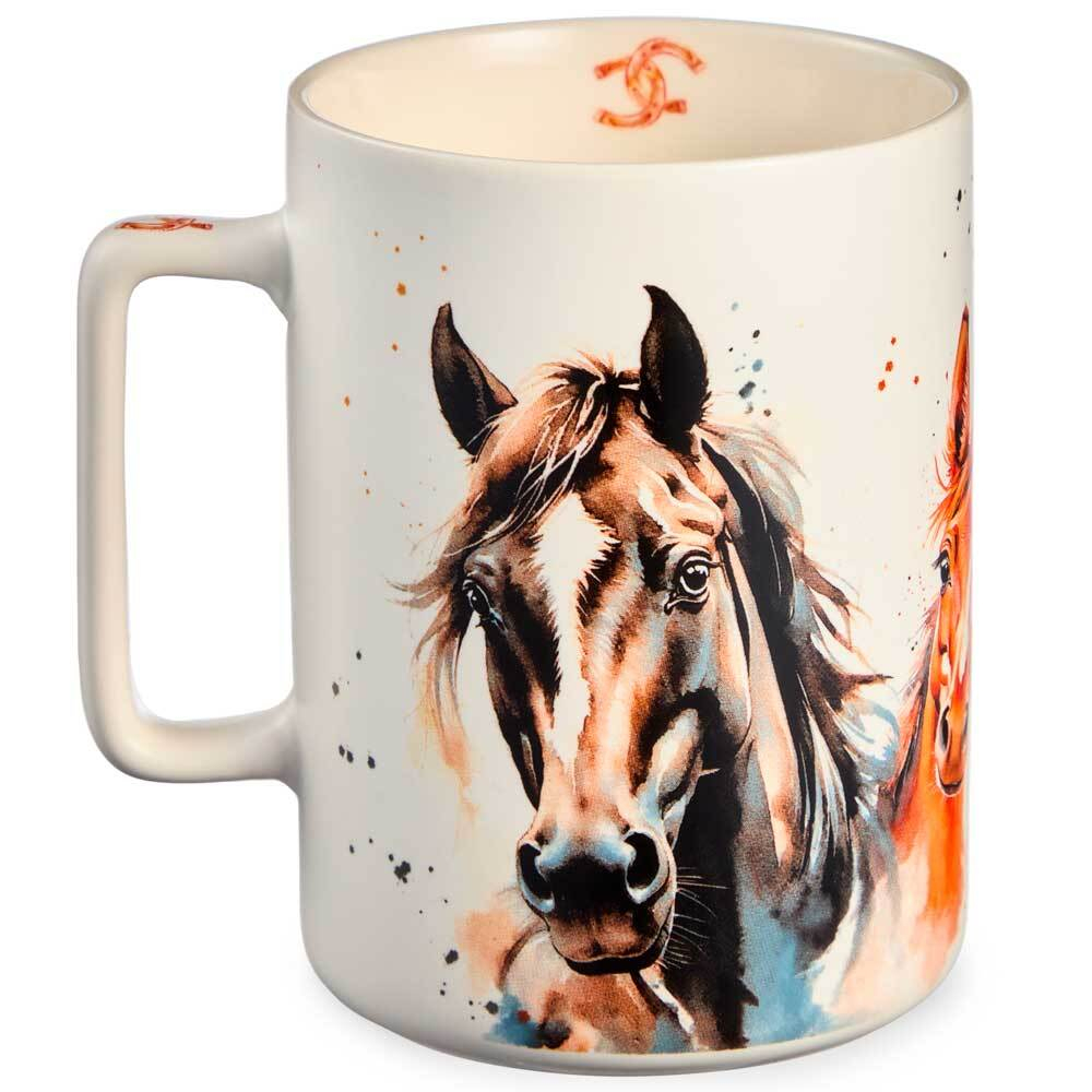 Кружка 400мл Кони в деле, 260-1061