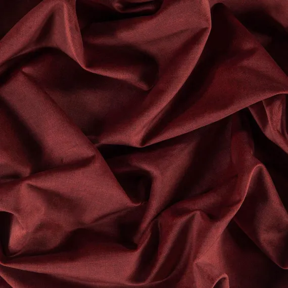 Пуф Lagom (бордовый FiberGuard, натуральный дуб)