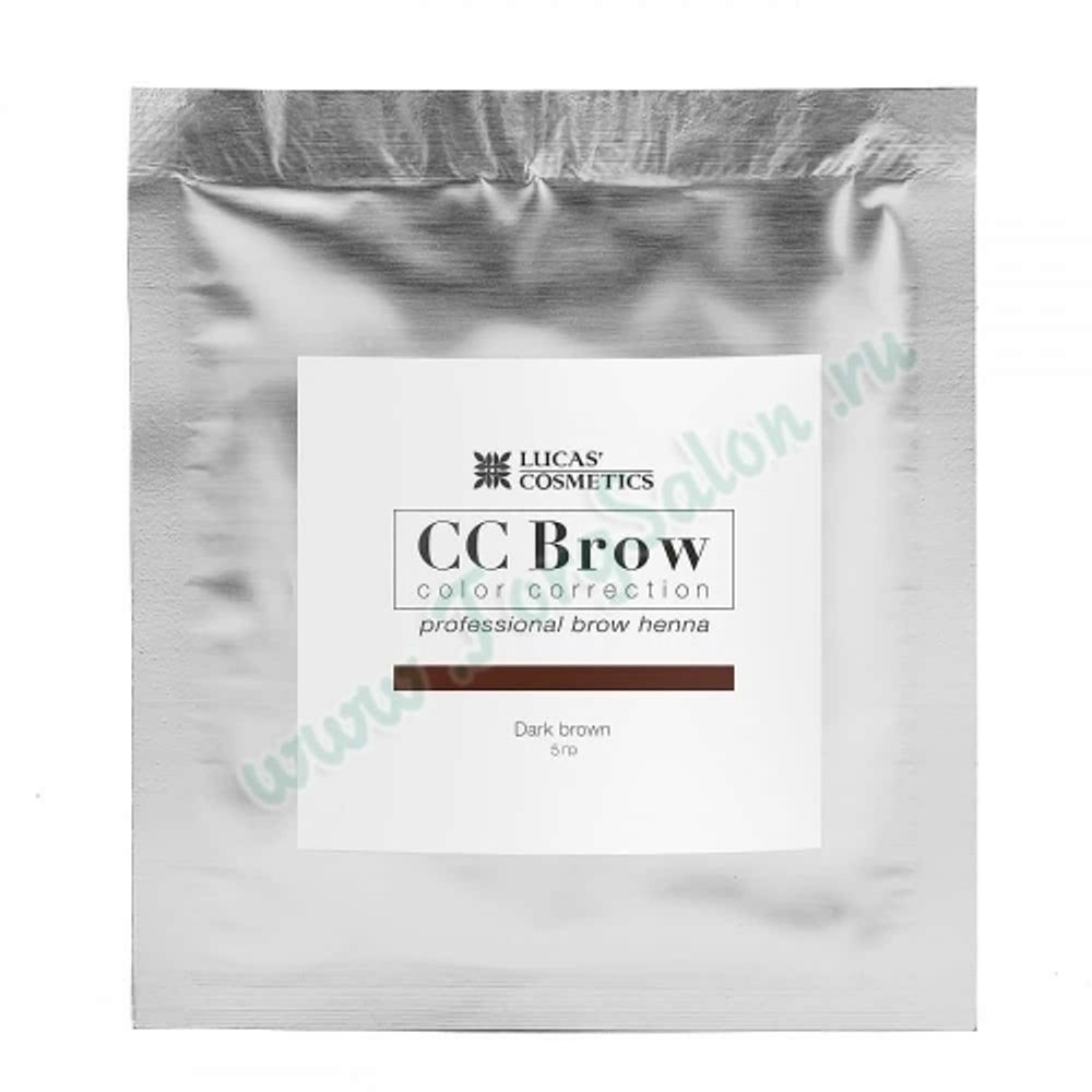 Хна для бровей «Dark brown» (темно-коричневая), в саше, CC Brow, 5 гр.