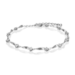 Браслет из белого золота с фианитами