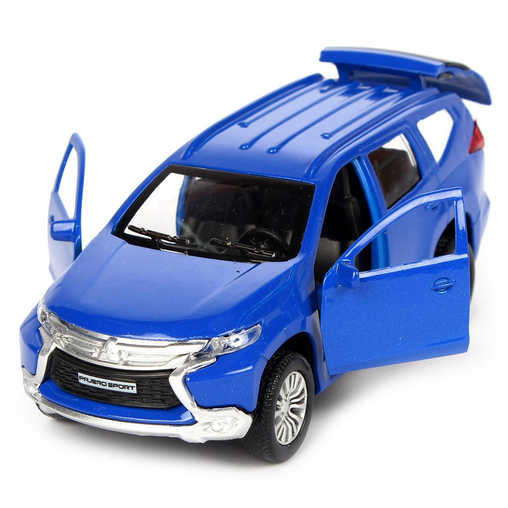 Модель ин. мет. "Mitsubishi Pajero sport" 12см, открыв двери, синий в коробка PAJERO-S-BU (Технопарк)