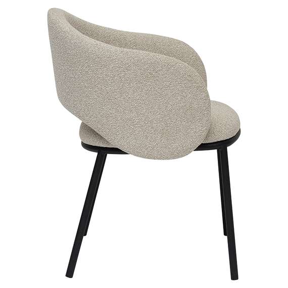 Стул Jude, бежевое букле, черные ножки