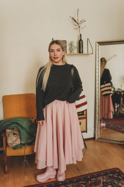 Пуловер Zoe из кашемира с мериносом графитового цвета